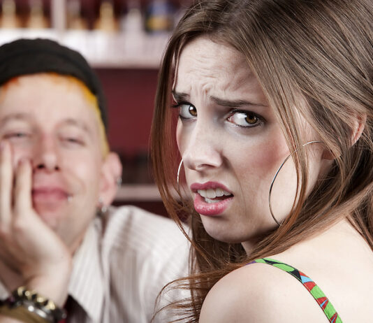 First Date Fails: Older, Wiser, Awkwarder Annoyed woman on a bad first date