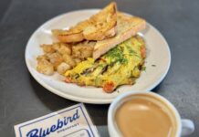 Mornings Are So Back at Ivywild School An omelette and craft coffee at Bluebird Breakfast, now open and serving breakfast at Ivywild School.